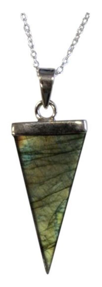 Couverture du livre « Collier en argent avec pendentif pointe plate de labradorite » de  aux éditions Dg-exodif