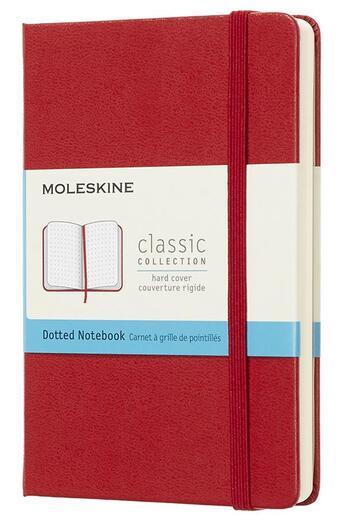 Couverture du livre « Carnet pointillé poche rigide rouge scarlet » de  aux éditions Moleskine