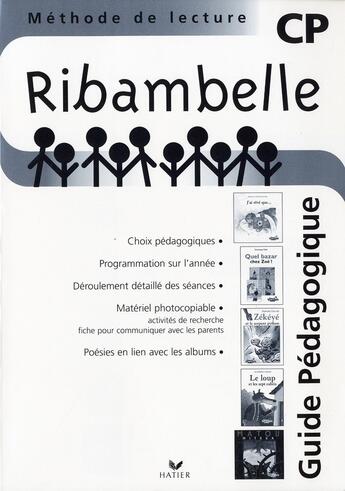 Couverture du livre « Ribambelle ; CP ; série bleue ; guide pédagogique (édition 2008) » de Jean-Pierre Demeulemeester aux éditions Hatier