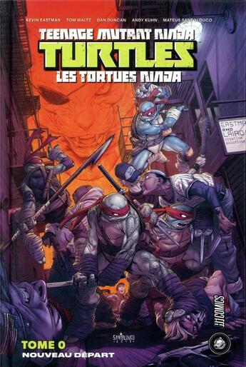 Couverture du livre « Les Tortues Ninja - TMNT : Intégrale Tomes 1 à 4 : nouveau départ » de Kevin Eastman et Tom Waltz et Mateus Santolouco et Dan Duncan aux éditions Hicomics