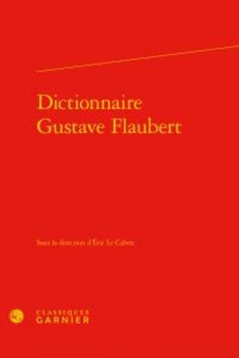 Couverture du livre « Dictionnaire Gustave Flaubert » de  aux éditions Classiques Garnier