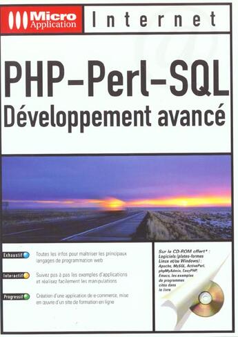 Couverture du livre « Php Perl Sql ; Developpement Avance » de Boucq aux éditions Micro Application