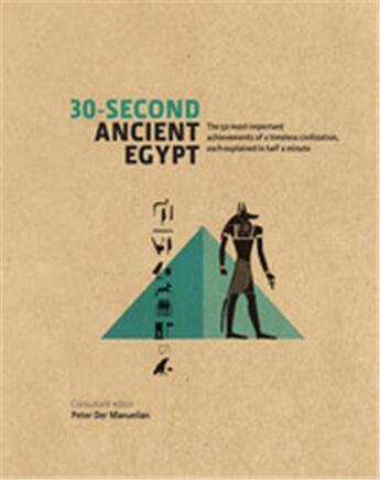 Couverture du livre « 30 second ancient egypt » de Peter Der Manuelian aux éditions Ivy Press