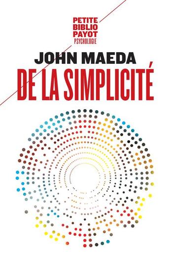 Couverture du livre « De la simplicité » de John Maeda aux éditions Rivages