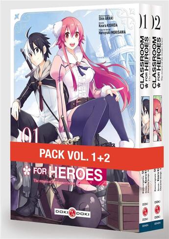 Couverture du livre « Classroom for heroes : coffret Tomes 1 et 2 » de Shin Araki et Haruyuki Morisawa et Koara Kishida aux éditions Bamboo