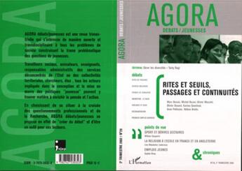 Couverture du livre « Rites et seuils passages et continuités » de  aux éditions L'harmattan