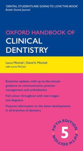 Couverture du livre « Oxford Handbook of Clinical Dentistry » de Mitchell David A aux éditions Oup Oxford