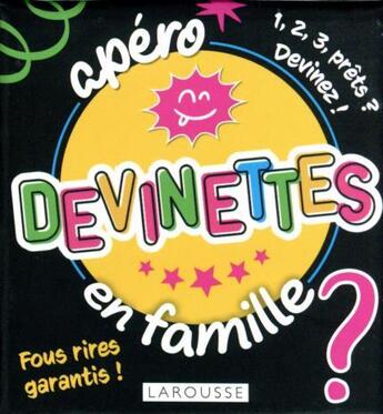 Couverture du livre « Apéro devinettes en famille » de  aux éditions Larousse