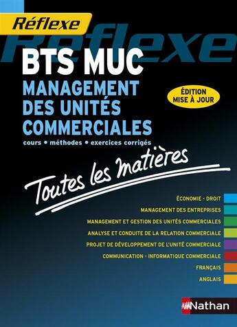 Couverture du livre « BTS management des unités commerciales ; toutes les matières (édition 2015) » de  aux éditions Nathan