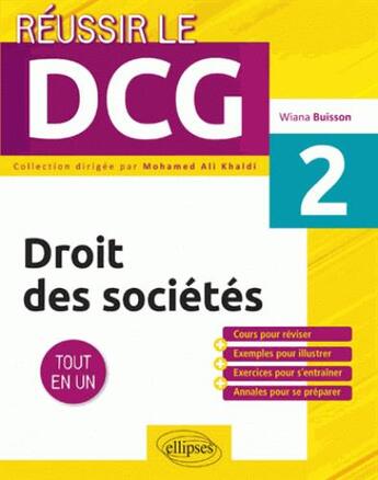 Couverture du livre « Droit des sociétés UE2 » de Wianna Buisson aux éditions Ellipses