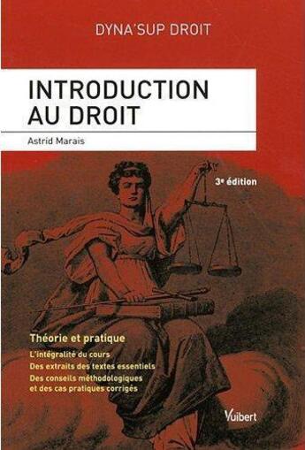 Couverture du livre « Introduction au droit (3e édition) » de Astrid Marais aux éditions Vuibert