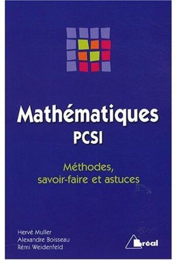 Couverture du livre « Msfa mathématiques pcsi » de Muller aux éditions Breal