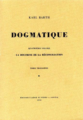 Couverture du livre « Dogmatique barth t.23 » de  aux éditions Labor Et Fides