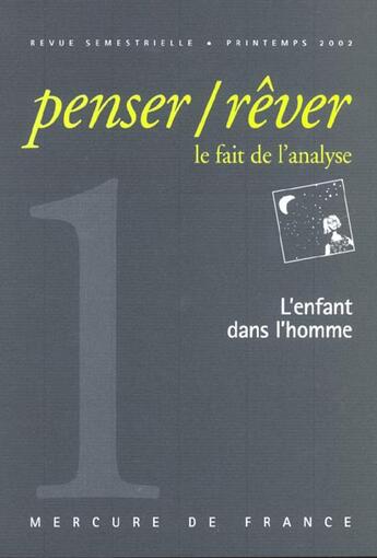 Couverture du livre « L'enfant dans l'homme » de  aux éditions Mercure De France