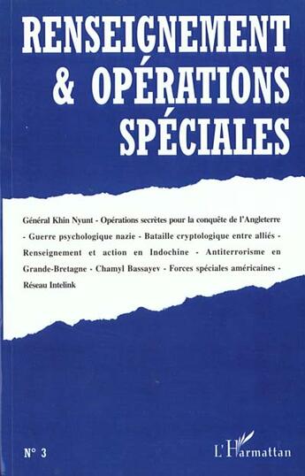 Couverture du livre « Renseignement et operations » de  aux éditions L'harmattan