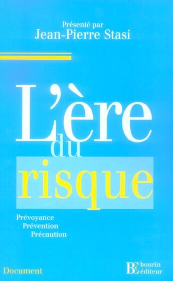 Couverture du livre « L'ere du risque » de  aux éditions Les Peregrines