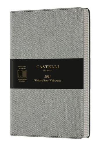 Couverture du livre « Agenda semainier grand format harris gris » de Castelli aux éditions Castelli Milano