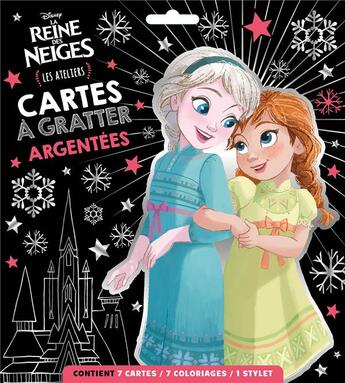 Couverture du livre « Les ateliers Disney : La Reine des Neiges : cartes à gratter argentées » de Disney aux éditions Disney Hachette