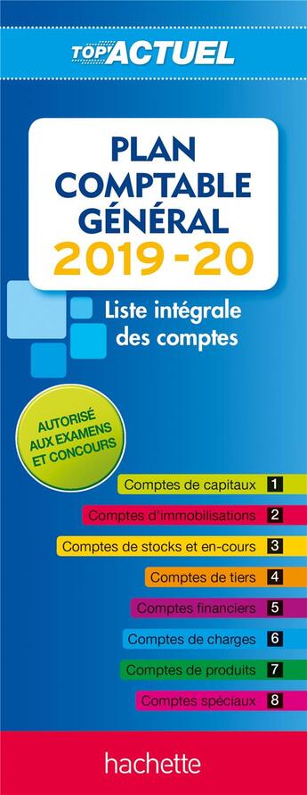 Couverture du livre « Top'actuel : plan comptable (édition 2019/2020) » de Daniel Sopel aux éditions Hachette Education