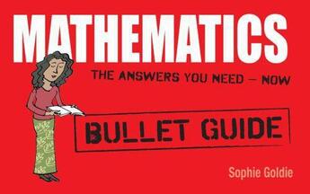 Couverture du livre « Mathematics: Bullet Guides Ebook Epub » de Goldie Sophie aux éditions Hodder Education Digital