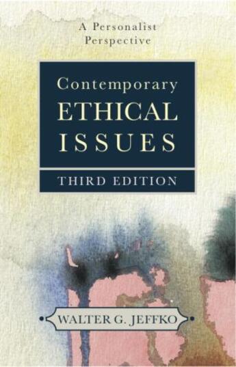 Couverture du livre « Contemporary Ethical Issues » de Jeffko Walter G aux éditions Prometheus Books