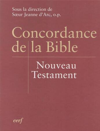 Couverture du livre « Concordance et nouveau testament » de  aux éditions Cerf