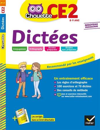 Couverture du livre « Dictees ce2 » de Sophie Valle aux éditions Hatier