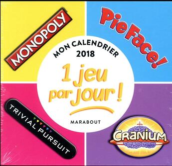 Couverture du livre « Mon calendrier 2018 ; 1 jeu par jour ! » de  aux éditions Marabout