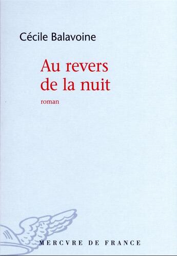 Couverture du livre « Au revers de la nuit » de Cecile Balavoine aux éditions Mercure De France