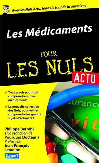 Couverture du livre « Les médicaments pour les nuls » de Philippe Berrebi aux éditions First