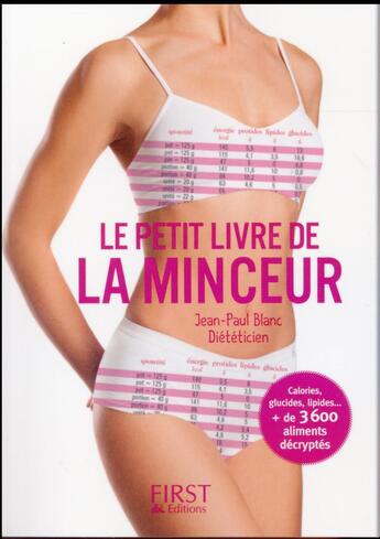 Couverture du livre « La minceur (édition 2016) » de Jean-Paul Blanc aux éditions First