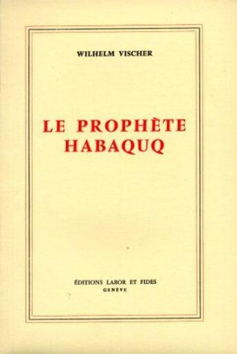 Couverture du livre « Prophete habaquq » de  aux éditions Labor Et Fides