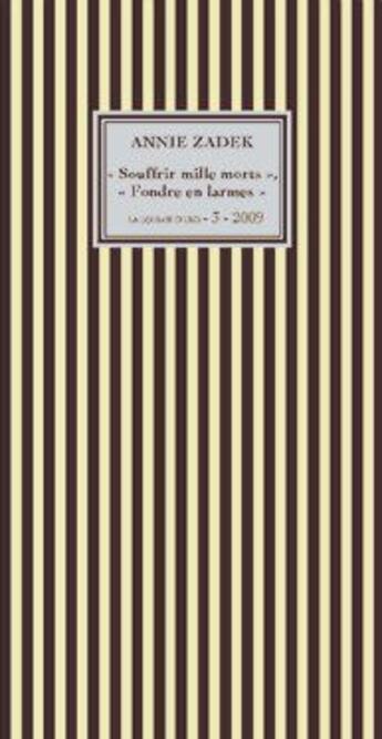 Couverture du livre « Souffrir mille morts ; 