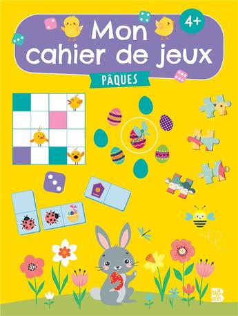 Couverture du livre « Mon cahier de jeux: paques 2023 » de  aux éditions Le Ballon