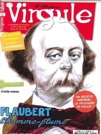 Couverture du livre « Virgule n 159 gustave flaubert fevrier 2018 » de  aux éditions Virgule