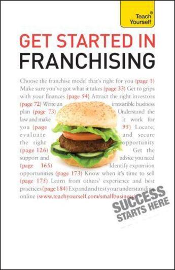 Couverture du livre « Get Started in Franchising: Teach Yourself » de Illetschko Kurt aux éditions Hodder Education Digital