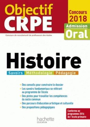 Couverture du livre « OBJECTIF CRPE » de Laurent Bonnet aux éditions Hachette Education