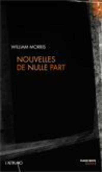 Couverture du livre « Nouvelles de nulle part » de William Morris aux éditions Altiplano