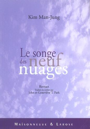 Couverture du livre « Le Songe Des Neuf Nuages » de Man Jung K aux éditions Maisonneuve Larose