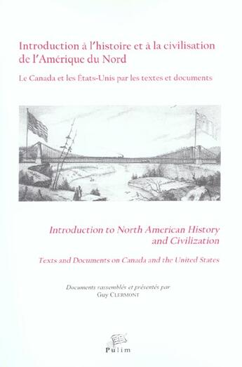 Couverture du livre « Introduction a l'histoire et a la civilisation de l'amerique du nord . » de Clermont aux éditions Pu De Limoges