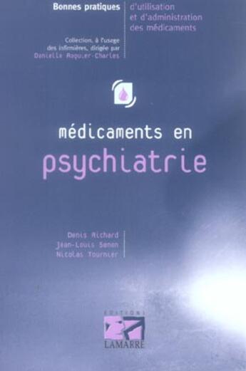 Couverture du livre « Medicaments en psychiatrie » de Richard aux éditions Lamarre