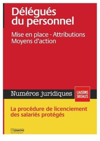 Couverture du livre « Délégués du personnel (2e édition) » de Sandra Limou et Julie Castro aux éditions Liaisons