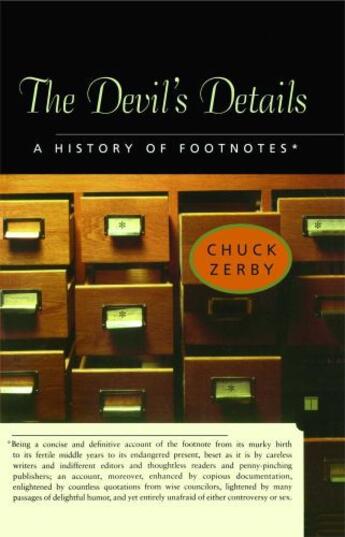 Couverture du livre « The Devil's Details » de Zerby Chuck aux éditions Touchstone