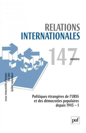 Couverture du livre « Relations Internationales N.147 » de Relations Internationales aux éditions Puf