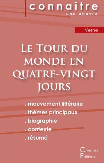 Couverture du livre « Le tour du monde en quatre-vingt jours, de Jules Verne » de  aux éditions Editions Du Cenacle