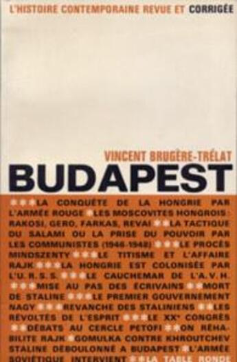 Couverture du livre « Budapest » de Vincent Brugere-Trelat aux éditions Table Ronde