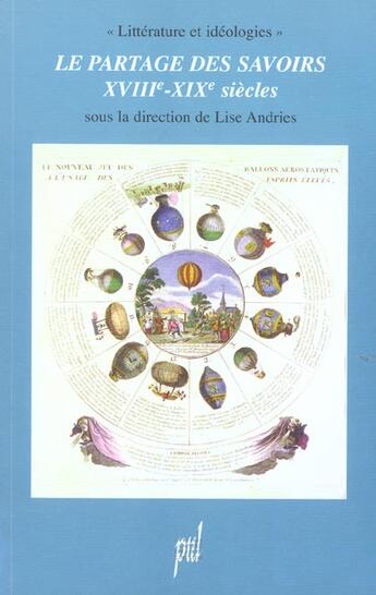 Couverture du livre « Le partage des savoirs, xviiie-xixe siecles » de Lise Andries aux éditions Pu De Lyon