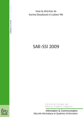 Couverture du livre « SAR-SSI 2009 » de Boudaoud /Me aux éditions Publibook