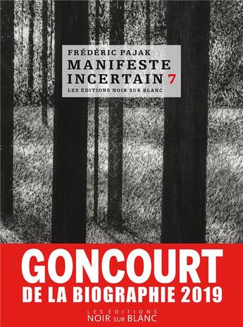 Couverture du livre « Manifeste incertain Tome 7 ; Emily Dickinson, Marina Tsetaieva » de Frederic Pajak aux éditions Noir Sur Blanc