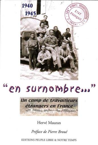 Couverture du livre « En surnombre ... - un camp de travailleurs etrangers en france » de Mauran Herve aux éditions Peuple Libre